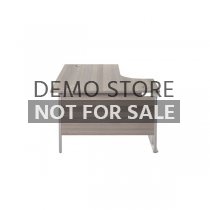 Jemini 1600mm Grey Oak/Silver Cantilever Left Hand Radial Desk