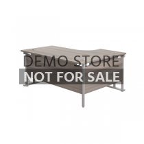 Jemini 1600mm Grey Oak/Silver Cantilever Left Hand Radial Desk